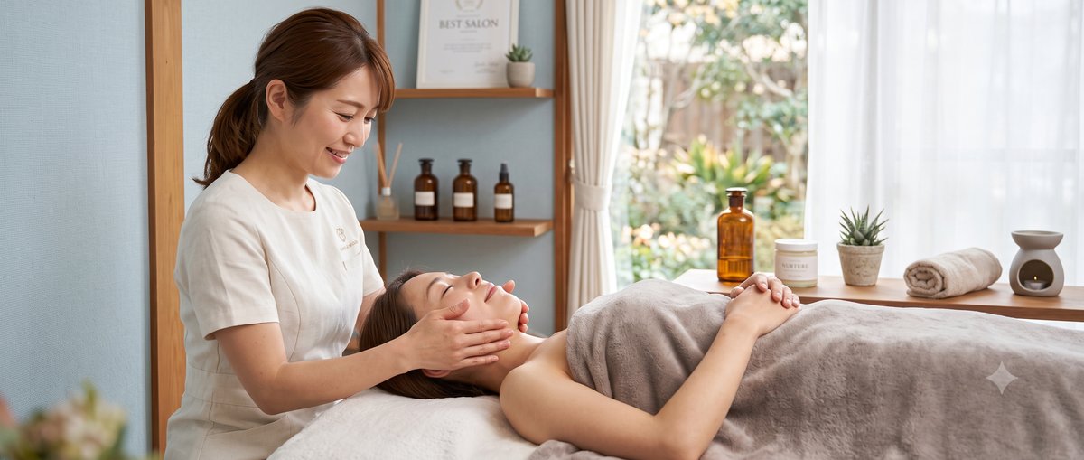 お客様のお肌に丁寧に向き合うエステティシャン